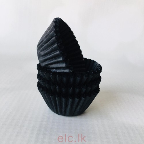 Black mini 2025 cupcake liners